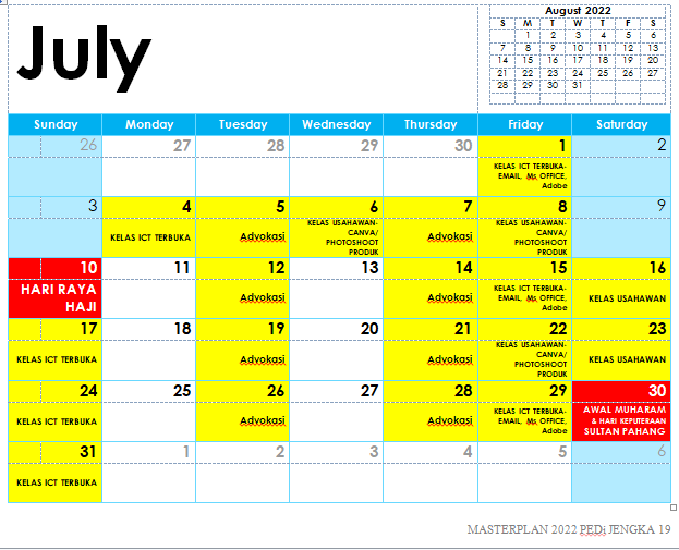 JULY MASTREPLAN
